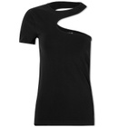 Helmut Lang Women's Seamless Cut Out T-Shirt in Black