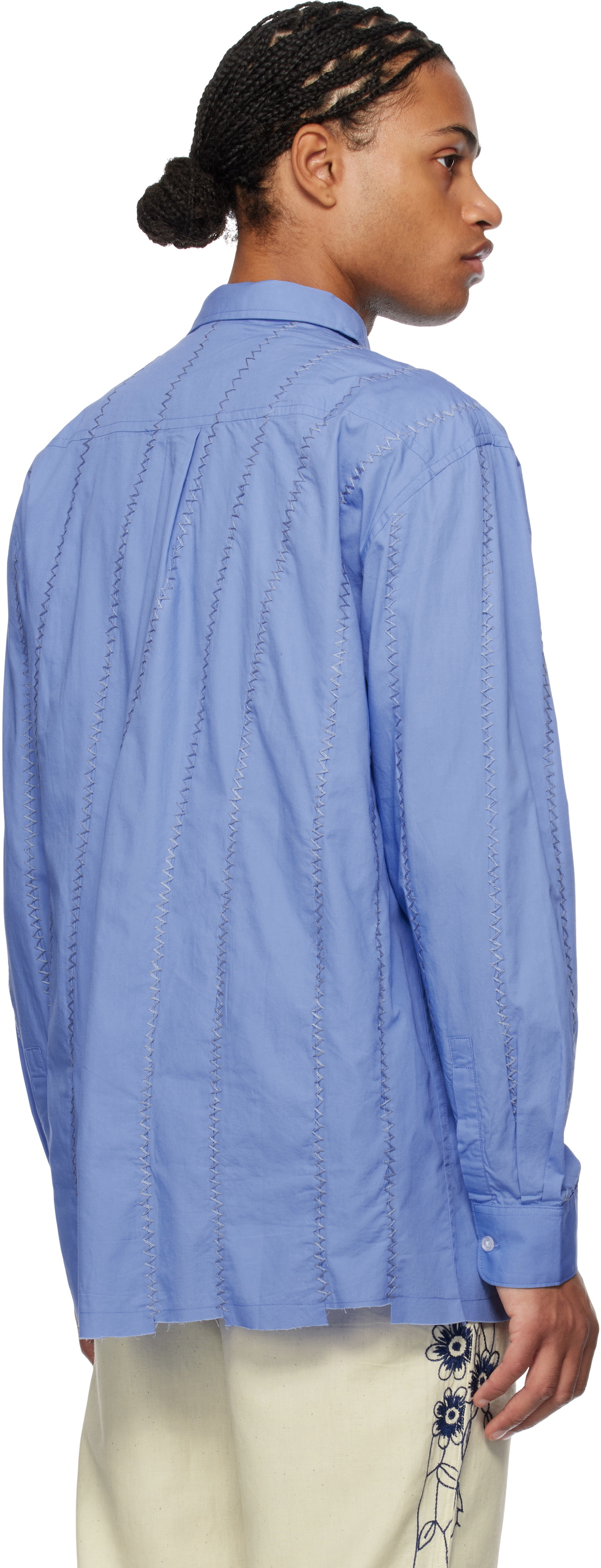 Glass Cypress Blue Deconstructed Shirt