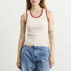 JW Anderson Women's Contrast Trim Vest in Ecru