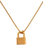 Versace Gold Padlock Necklace