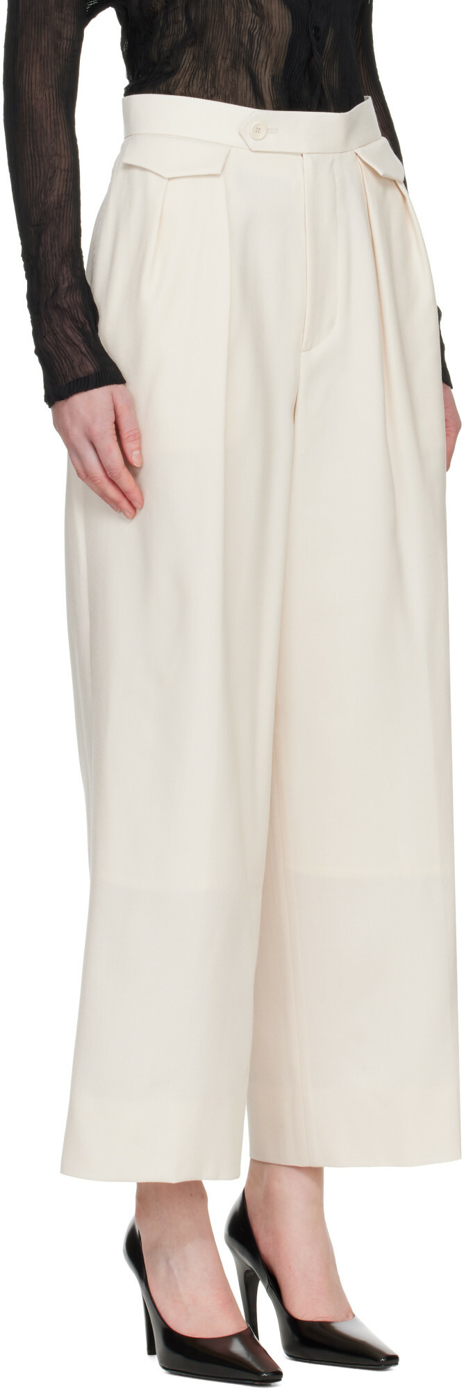 ISSEY MIYAKE Off-White Untitled Trousers