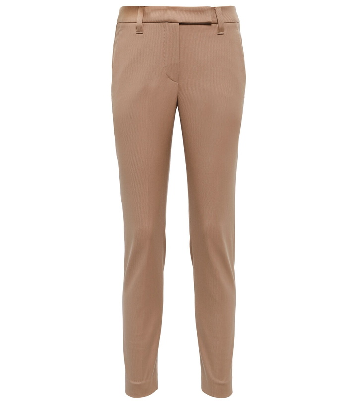 Photo: Brunello Cucinelli - Mid-rise cotton-blend slim cropped pants