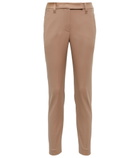 Brunello Cucinelli - Mid-rise cotton-blend slim cropped pants