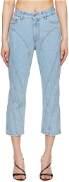 Mugler Blue Capri Jeans