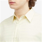 Auralee Men's Washed Finx Shirt in Light Yellow