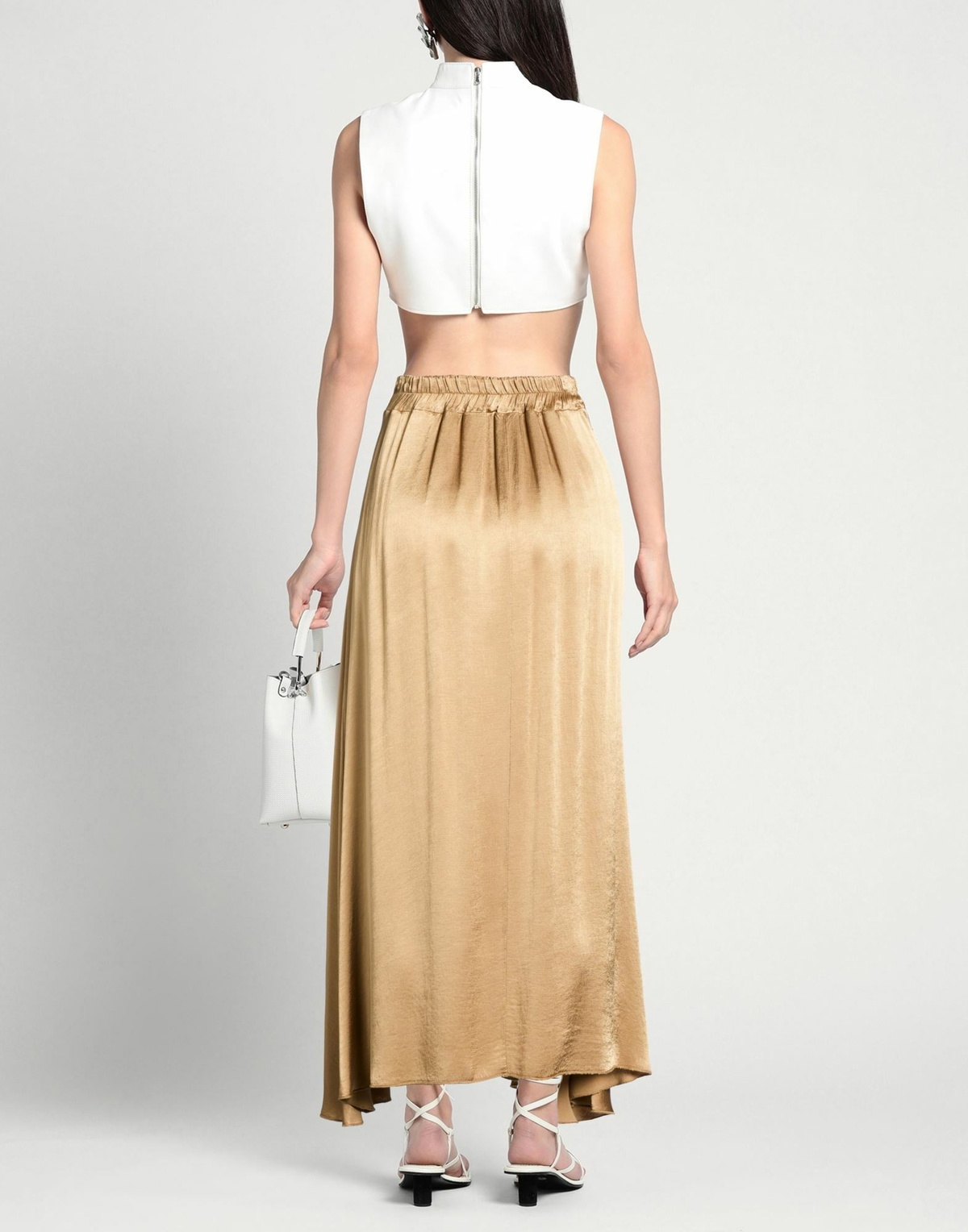 Manila Grace Womens Maxi skirt Sand
