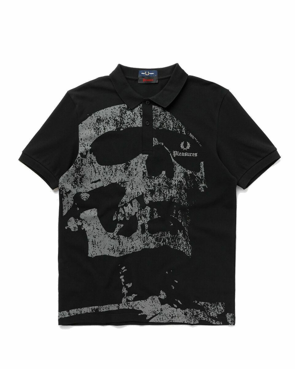 Photo: Fred Perry X Pleasures Skull Fred Perry Shirt Black - Mens - Polos