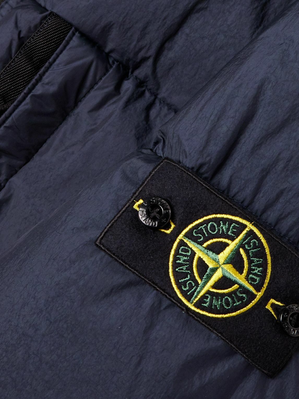 Stone Island - Garment-Dyed Quilted Crinkled-Shell Down Hooded Jacket ...