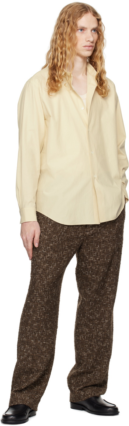 AURALEE Yellow Washed Finx Twill Shirt Auralee