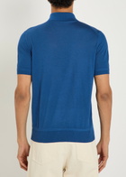Tom Ford Gauge Cashmere and Silk-blend Polo Shirt Blue