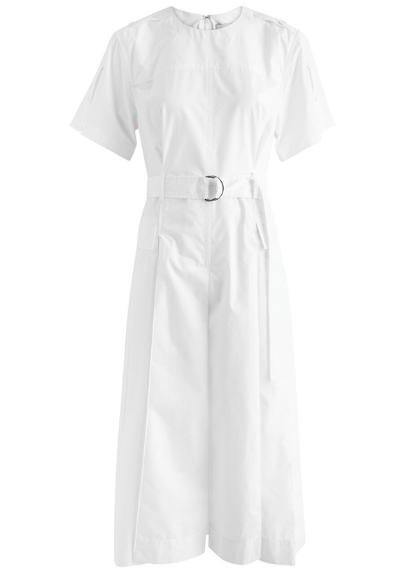 Photo: 3.1 Phillip Lim Belted Cotton-blend Midi Dress White