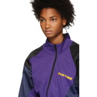 Martine Rose Purple and Black Twist Track Zip-Up Jacket