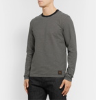 Belstaff - Gurnard Striped Brushed-Cotton Jersey T-Shirt - Black