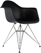 Herman Miller® Black Eames Molded Plastic Armchair
