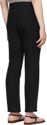 AURALEE Black Linen Leno 5P Trousers