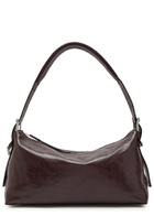 Lemaire Belted Baguette Leather Shoulder bag - Dark Brown - One Size