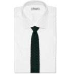 Beams F - 5.5cm Textured Knitted Silk Tie - Green