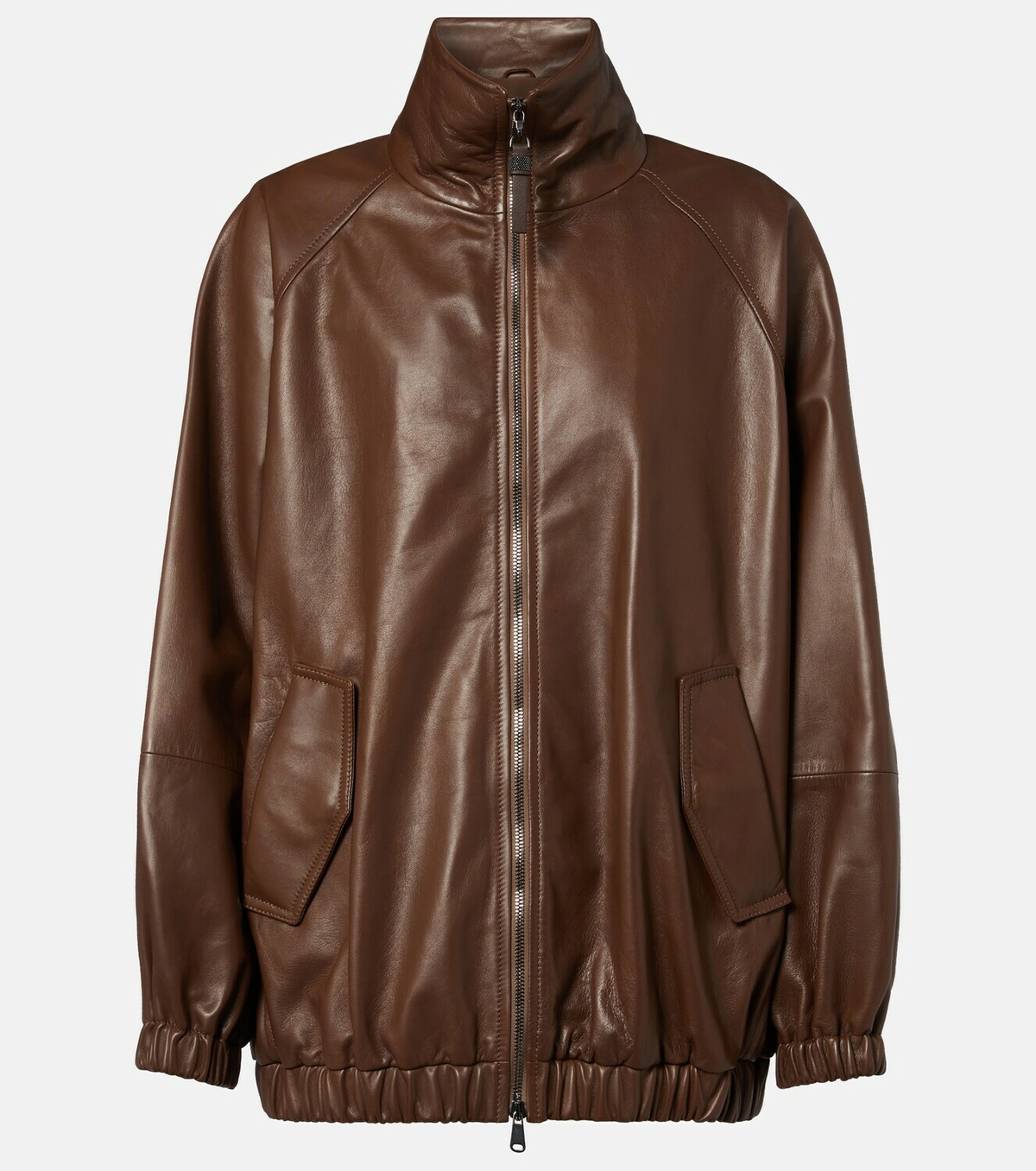 Brunello Cucinelli Monili leather jacket