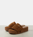 Gianvito Rossi Fringed suede slides