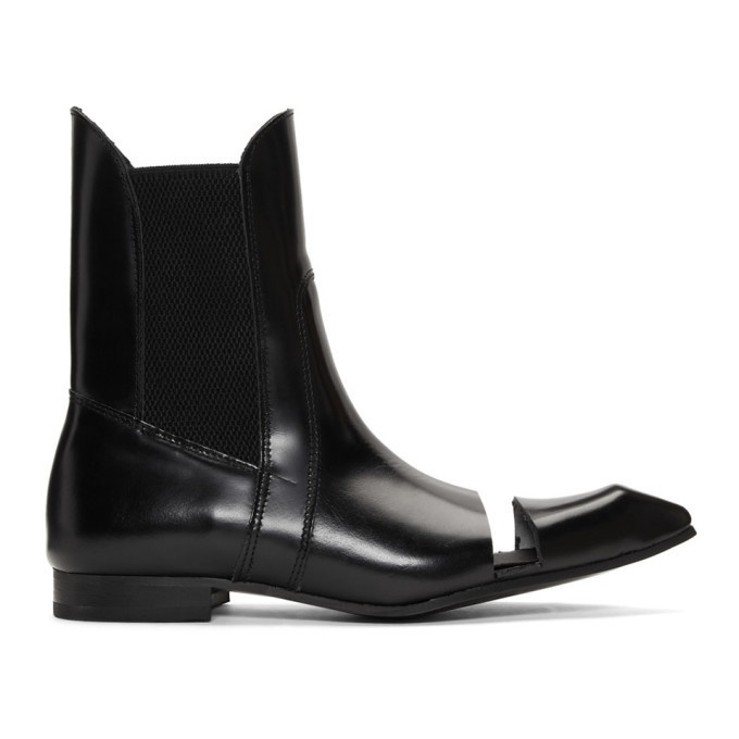 Photo: Comme des Garcons Black Fluevog Edition Leather Boots
