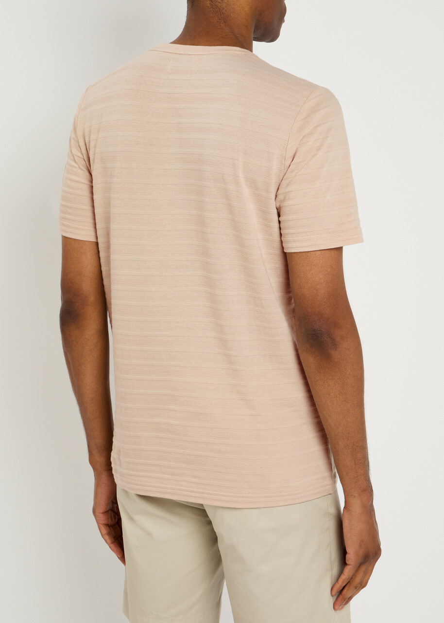Oliver Spencer Conduit Striped Knit T-shirt Pink
