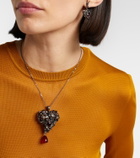 Saint Laurent Embellished pendant necklace
