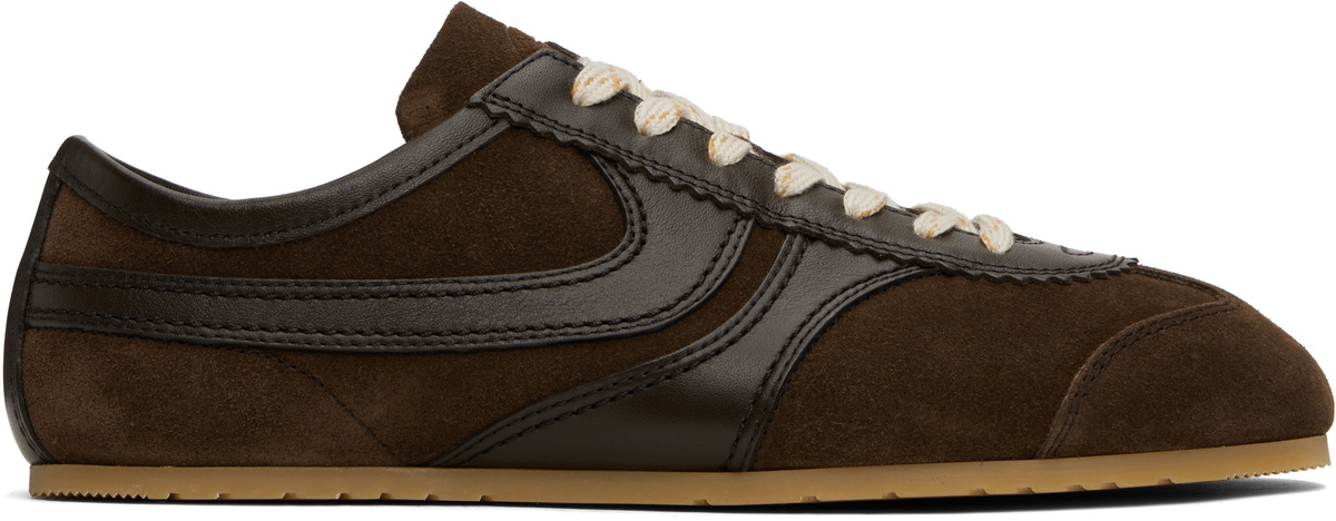 Dries Van Noten Brown Suede Sneakers Dries Van Noten