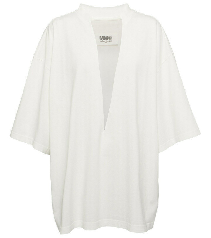 Photo: MM6 Maison Margiela V-neck cotton shirt
