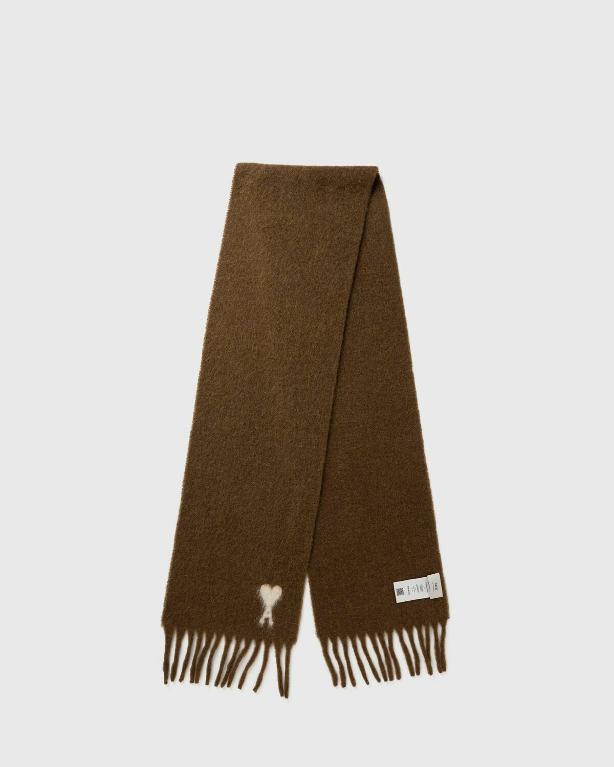 AMI Paris AMI DE COEUR ECRU SCARF Brown Men