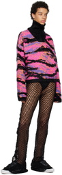 ERL Pink Jacquard Turtleneck