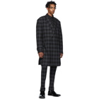 Balenciaga Black and Grey Checked Tailored Trousers