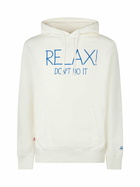 MC2 Saint Barth Man White Hoodie With Relax Dont Do It Embroidery