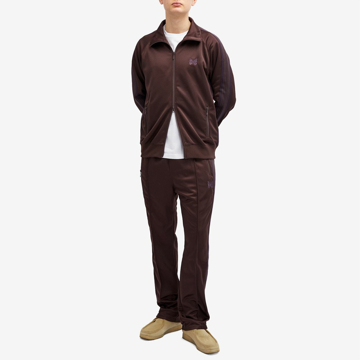 トップス Needles Track Jacket Poly Smooth BROWN Track Jacket Poly Smooth - Brown – Feature