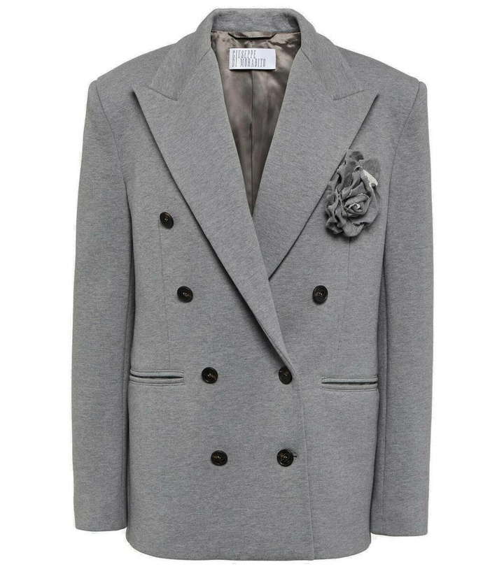 Photo: Giuseppe di Morabito Double-breasted cotton jersey blazer