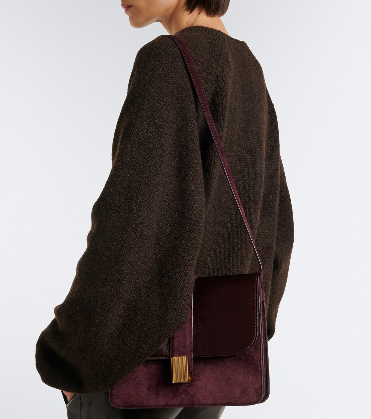 Khaite Blake Medium calf hair crossbody bag