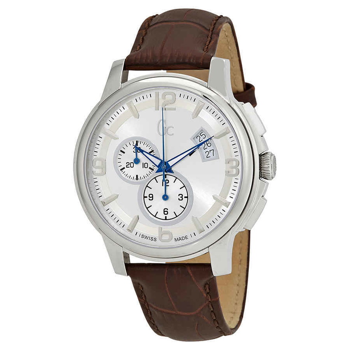 Photo: Guess Classica Chronograph Silver Dial Mens Watch X83005G1S