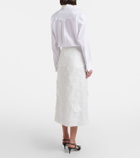 Dorothee Schumacher Sheer Meadow floral organza midi skirt