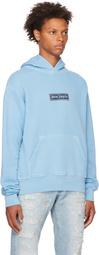 Palm Angels Blue Garment Dyed Hoodie