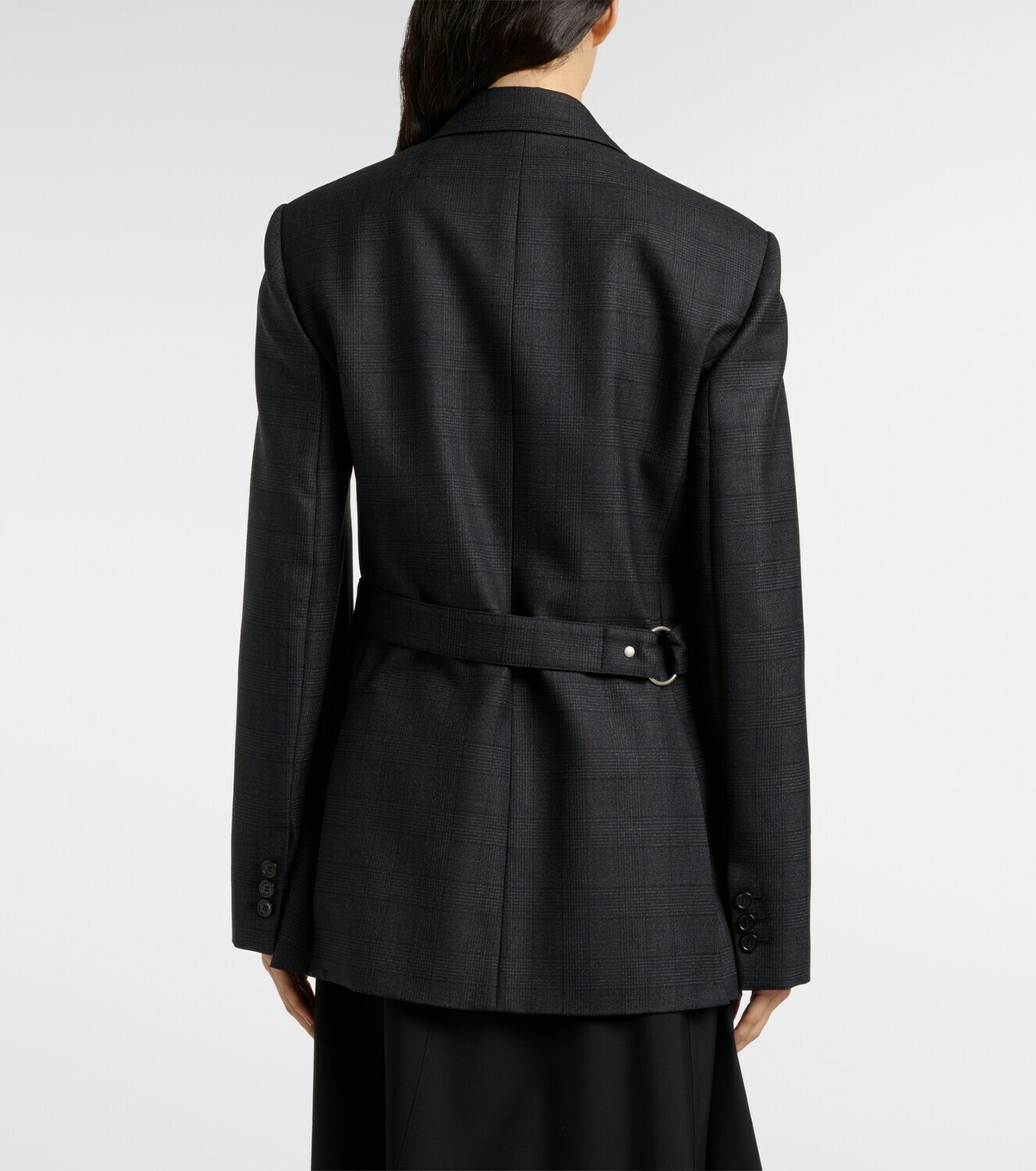 Loewe Prince of Wales check wool wrap blazer