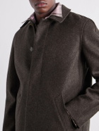 A.P.C. - Auster Brushed Wool-Blend Coat - Brown