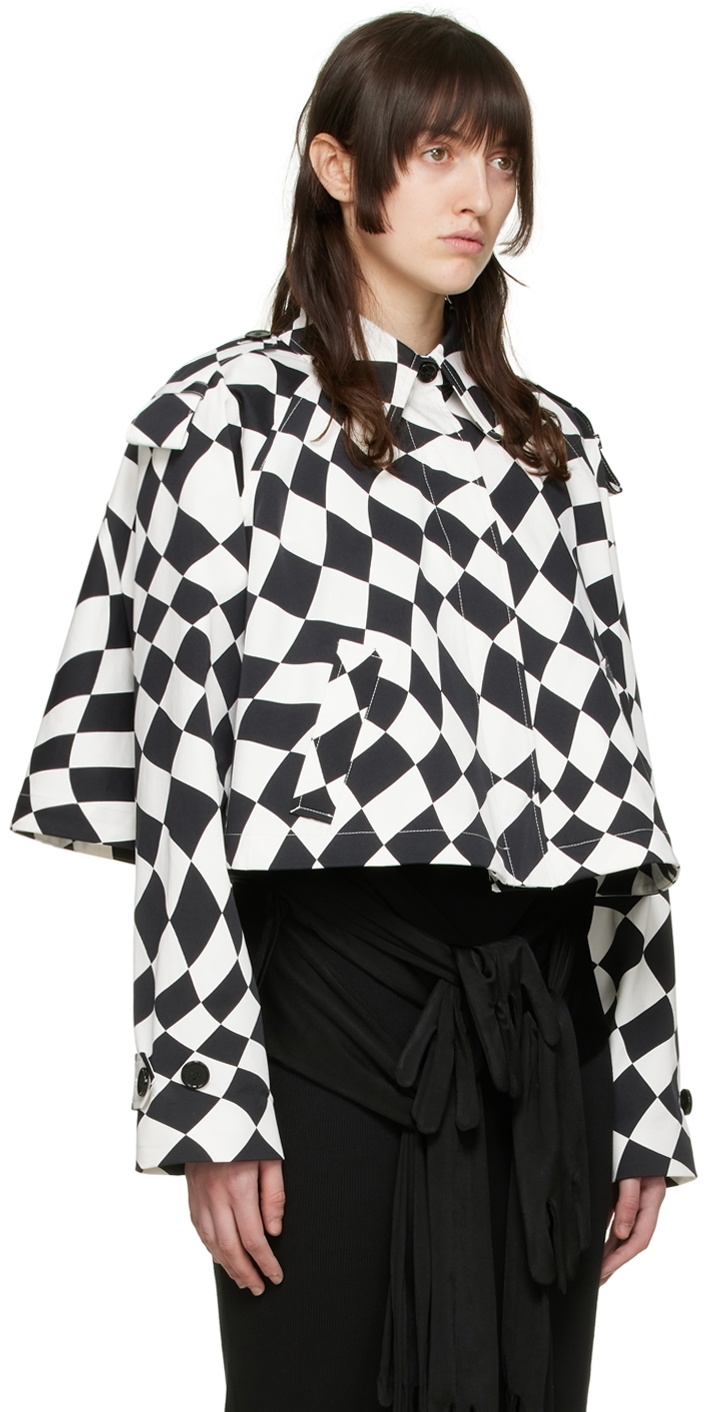 MM6 Maison Margiela Black & White Cotton Jacket MM6 Maison Margiela