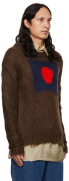 Edward Cuming Brown Fuzzy Sweater