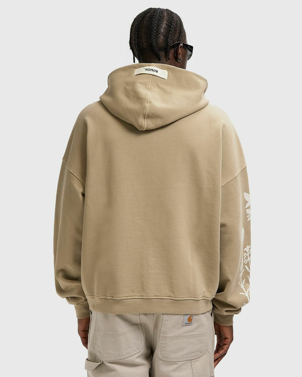 Rough. ANTHOS HOODIE Brown Mens Hoody