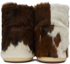 Moon Boot Brown & White Icon Low Nolace Pony Boots