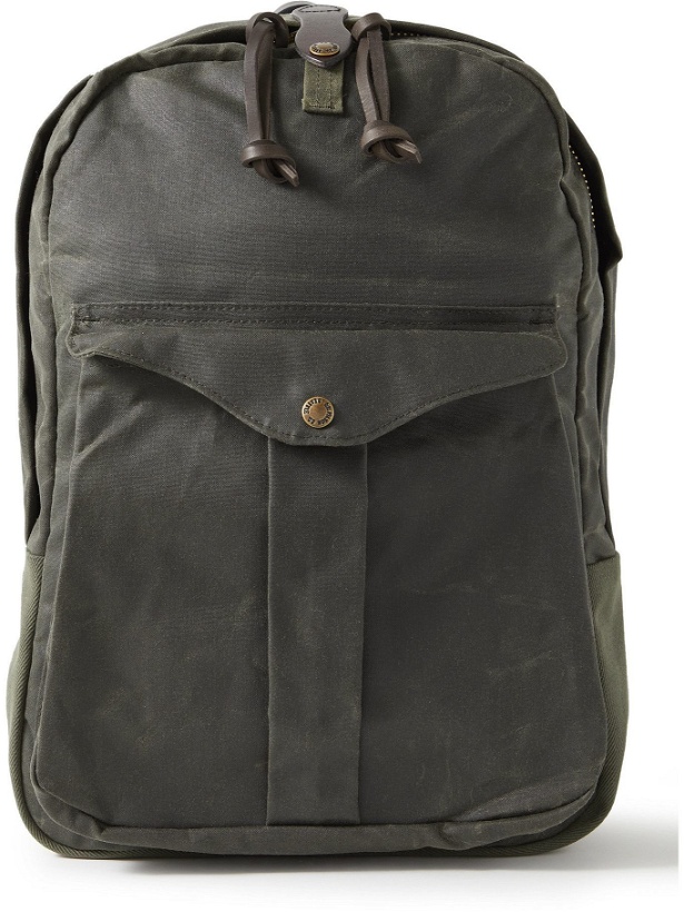 Photo: FILSON - Journeyman Leather-Trimmed Canvas and Twill Backpack