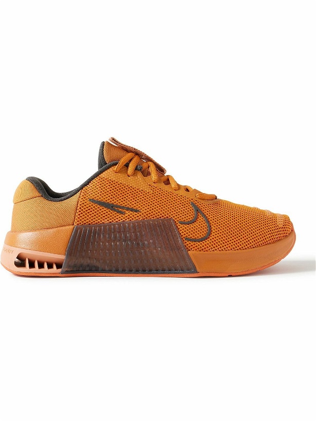 Photo: Nike Training - Metcon 9 Rubber-Trimmed Mesh Running Sneakers - Orange