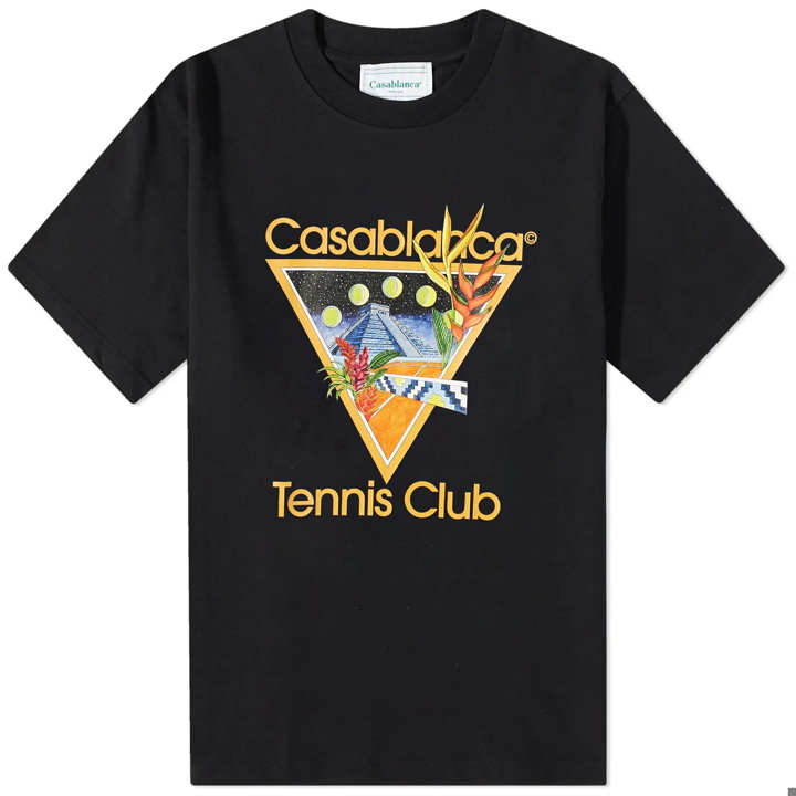 Photo: Casablanca Men's Tennis Club Icon T-Shirt in Black