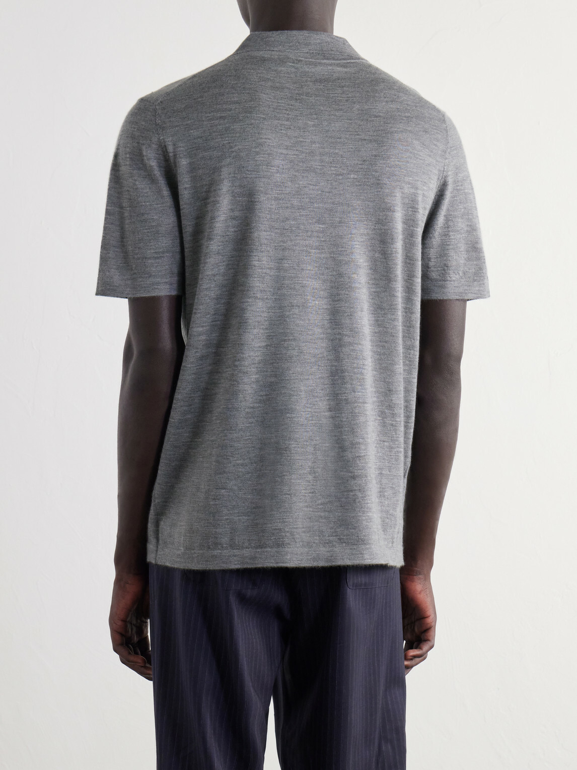Gabriela Hearst - Stendhal Cashmere and Silk-Blend Polo Shirt - Gray