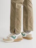 Visvim - Dunand Suede and Leather-Trimmed Mesh Sneakers - Neutrals