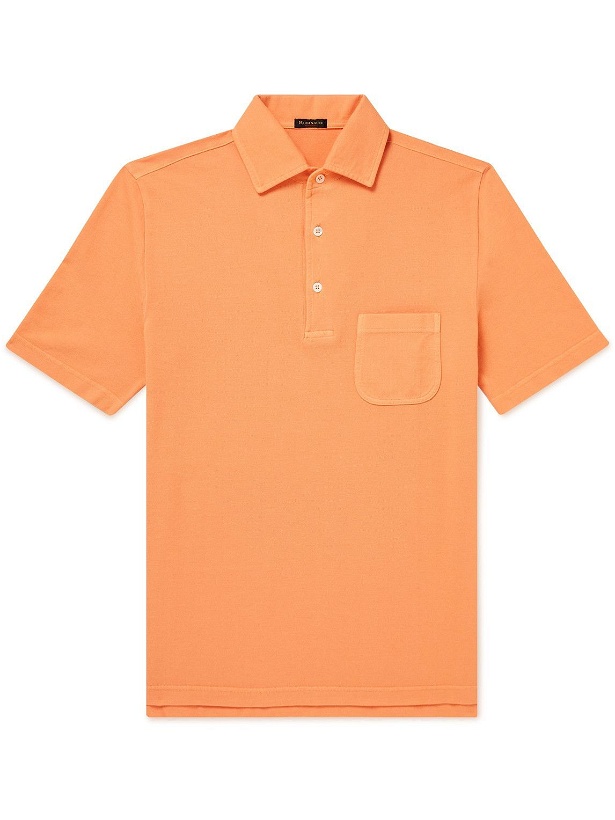 Photo: Rubinacci - Cotton-Piqué Polo Shirt - Orange